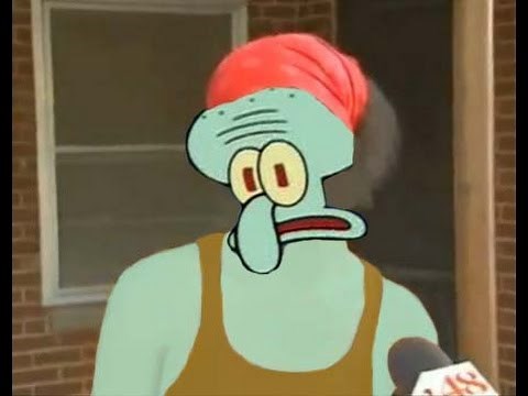 Squidward sings the "Bed Intruder Song!"