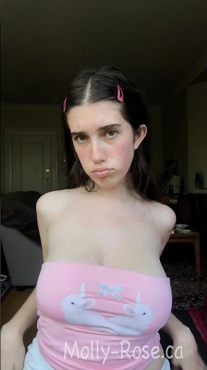 Canadian cutie Molly Rose in her pink tubetop #canadiangirl