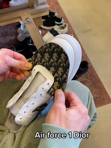 Jak wykonać custom Air Force 1 z materiałem Dior. #airforce #dior #custom
