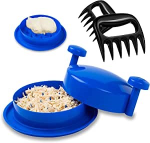 Chicken Shredder Meat Shredder - Chicken Shredder Shred Machine Meat Shredding Tool with Handles and Non Skid Base（Blue）