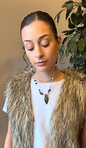 Amethyst, Pearl & Seashell Pendant Earring Necklace With Gold-plated Accents - Etsy Canada