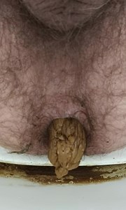Pushing to pass a hard poop