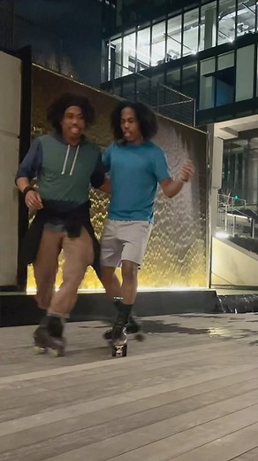 Flow like 🌊 #Twins #Rollerskating #Blasian . . . . . . . . . . . . . . . . . . . #BlackAndAsian #MartialArtist #Atlanta #Skate #Skating | The Blasian Twins