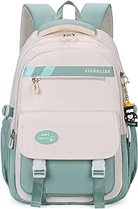VIDOSCLA Teen Girls' Backpack for School Color-blocking Sports Kids Backpack for Teens Middle School Students Bookbag