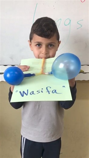 Science class , What do the lungs 🫁 do ? 3rd graders with Miss Wasifa Etayem 🌸 #الأوائل_غير | مدارس الأوائل النموذجية للإناث