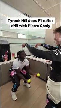 Tyreek Hill Does F1 Formula 1 Reflex Drill with Pierre Gasly INSANE SKILLS