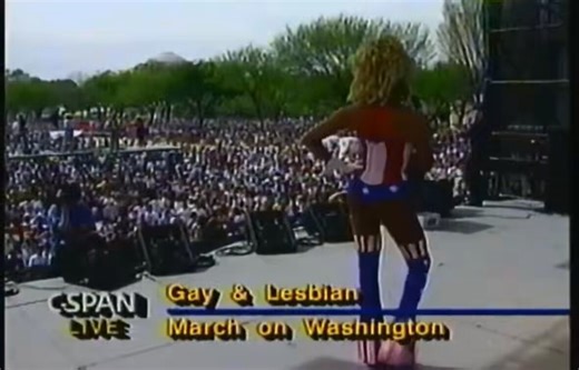 33 years ago today RuPaul performed “Supermodel (You Better Work)” at the March on Washington for Lesbian, Gay, and Bi Equal Rights and Liberation.