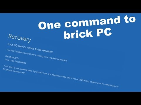 One command to brick you PC [Recoverable]
