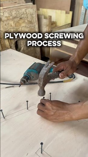 Plywood Screwing Process #woodworking #wood #diy