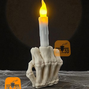 Skeleton Hand Candle Holder - Middle Finger / No Supports