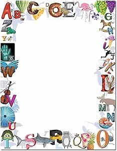 Alpha Border Letterhead Laser & Inkjet Printer Paper, 100 pack
