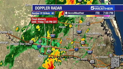 {7:00PM} Scattered showers continue over the RGV this evening. Watch out for more heavy rain moving into the Alamo-Donna-Weslaco area. | KRGV Weather