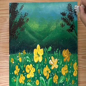 16K views · 81 reactions | Painting Deep Forest Field / Acrylic Painting Techniques | Art Skills | Facebook