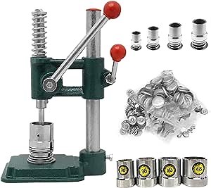 Button Maker, Handmade Fabric Covered Button Maker, DIY Button Maker Kit with 4 Sizes Die (18, 23, 25, 30mm) & 400 Pcs Buttons