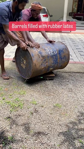 Barrels filled with Rubber latex.. view from a central Kerala village.. #kerala #keralaattraction #keralatourism #godsowncountry #rubber | Mallu Farmer