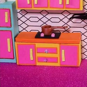 DIY Colorful Miniature Cardboard House Build 🏠 | Kitchen, Bedroom & Bathroom with Cozy Details