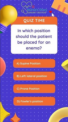 Enema Administration/ Nursing MCQ Series 01.92 #staffnurse #norcetmcq