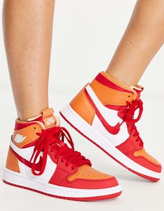Air Jordan - 1 Zoom Air Comfort - Sneakers bianche e rosso fuoco | ASOS