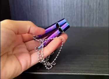 Whistle Emergency Titanium Whistle,Survival Loud Whistle Safety Whistle for Kids Women,EDC Signal Whistles Necklace