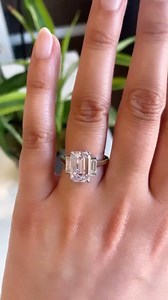 12 reactions | Emerald cut diamond three stone engagement rings are a top choice for someone looking for a classic and timeless engagement ring✨ This setting is one of many that suit larger emerald cut diamonds so well Comment for diamond details! #adiamor #diamonds #diamondring #emeraldring #emeraldcutdiamond #emeraldcut | Adiamor | Facebook