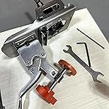 AGLOO Cabinet Door Installation Positioner - Mounting Jig Locator with Support Arm Woodworking Tool - Adjustable Length, Clamp for Easy Drill (1)