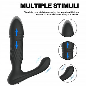 [Hot Item] Silicone Telescopic Anal Plug Strong Remote Control Prostate Massage