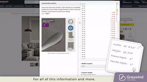 Graywind Smart Roller Shades Compatible with Alexa 100% Blackout Window Blinds with Rechargeable Zigbee Motor Customized Automatic Shades Remote Control for Home and Office(Linen Beige)