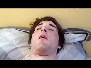 Funniest video of guy sleeping, with an epic finish to his snoring pattern