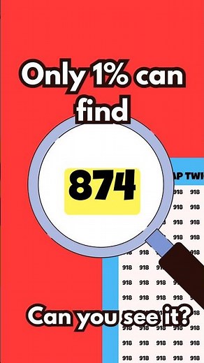 Hard Mode: Find 874! 🧠 Extreme Visual Puzzle #Shorts