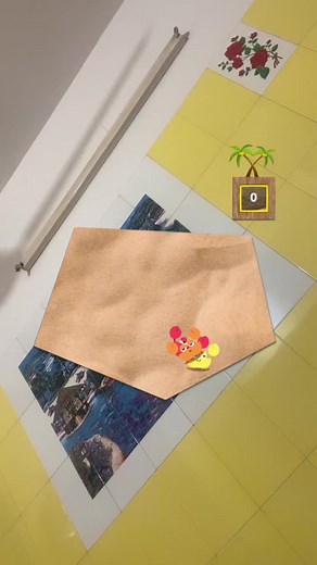 Colorful Crab Animation on Tiled Background