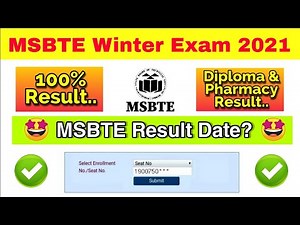 MSBTE Winter 2021 Exam Result Date 🤩 MSBTE Latest News MSBTE Exam Result Date
