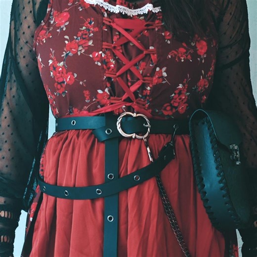 Renfaire Belt & Pouch Set | Black Vegan Leather Belted Pouch| Medieval LARP, Cosplay, Faire Renaissance Hip Belt Set Renfaire - Etsy