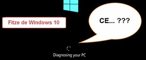 PC startup error, Preparing automatic repair, Diagnosing your PC