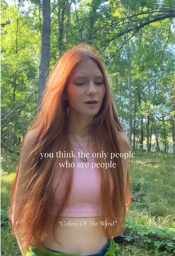 “Colors of the Wind” will always be one of the most important messages on Earth. This planet is not ours, we are hers. 🌎 #colorsofthewind #disneysongs #naturevibes #fairycore #acapella