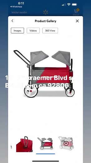 Radio Flyer, Discovery Stroll 'N Wagon with Canopies, Folding Wagon, Gray and Red $120 | Isabel Gaytan Bodega | Facebook