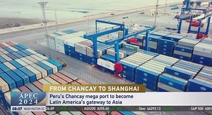 The phrase "from Chancay to Shanghai" has become a reality with the opening of Chancay Port, a joint project between China and Peru under the Belt and Road Initiative. With the port in place, the logistics costs for goods exported from South America to Asian markets will be significantly reduced by shortening the transport time. #APEC2024 #2024G20 | CGTN Global Business