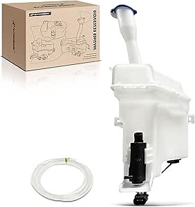 A-Premium Windshield Washer Reservoir Compatible with Select Kia Models - Optima 2016 2017 2018 2019 2020, with (Fluid Level Sensor/Washer Pump/Cap)