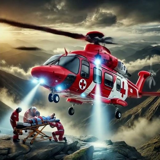 Mountain Rescue: Emergency Airlift in Action