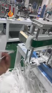 Automatic KN95 Face Mask Making Machine KN95 automatic face mask making machine use ultrasonic welding molding to auto crop, it can be used for 1~5 layers of non-woven cloth, melt-sprayed cloth, hot-air cotton and other materials. 80-110 pieces per minute. It is a ideal machine for the production of KN95/N95 masks. Contact us to get more mask machine details Email: zzsunygroup@gmail.com WhatsApp: 177 6076 3390 (Lily) WeChat: 8618317308387 (Lily) | SUNY Wipes Machine
