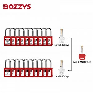 [Hot Item] Bozzys 20 Piece Safety Padlock Kit with Master Key for Industrial Overhaul