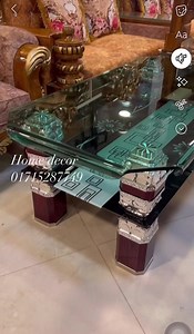 Imported band glass tea table | HOME DECOR