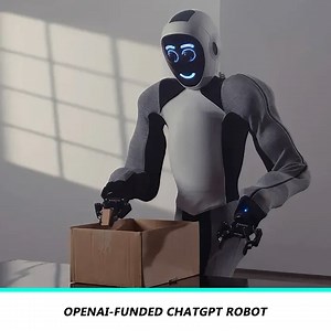 7.3K views · 268 reactions | ChatGPT-funded robot powered by AI is already working as a security guard in the US and Europe. | Myshify | Facebook