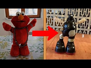 Elmo Animatronics With VS Without Their Fur