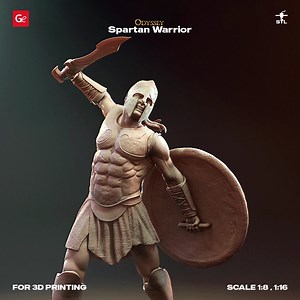 STL files of the Odyssey Spartan Warrior 3D Printing Figurine now on Gambody: http://ow.ly/FG5m50FO5Ub The fearless mercenaries accompanied by enthusiastic gamers seem to have been to every corner of the world and even embarked on their own Odyssey journey. Together they discovered the secrets of antiquity and engaged in battles with the best Greek and Spartan warriors. And to forever remember this exciting adventure, every fan can 3D print their own Odyssey Spartan Warrior ⚔️ Captured in the Od
