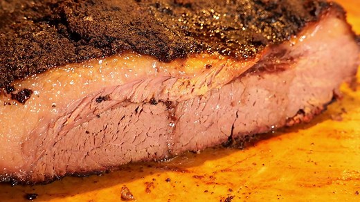 Texas inspired, oak smoked Brisket. Try it moist or lean. Moist is marbled and juicier, lean has very little fat. But why choose? Order a 2 Meat Sampler and get both! | MISSION BBQ