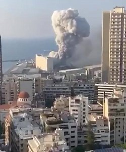 During the explosion at Beirut, Lebanon. 🙏🙏🙏 #PrayForLebanon #lebanese #Beirut #Lebanon #Lebanonexplosion #beirutlebanon #BeirutBlast #BeirutExplosion #LebanonBlast Credits to the owner of this video. | Just Loving This by Dj Lala