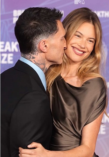 Adam Levine & Behati Prinsloo on 2026 Red Carpet