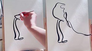 Ζωγραφική με πινέλο σε συνεχόμενη γραμμή  - Zougla