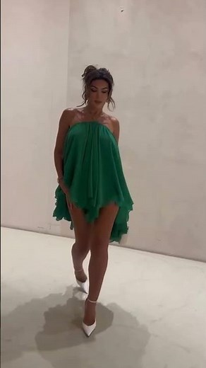 Green Halter Neck Strapless Mini Dress 💚 | Loose & Sexy Women’s Style