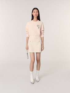 Embroidered sweater Pink for Women | Maje